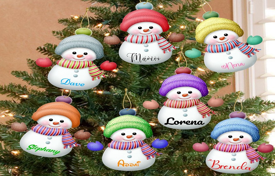 custom printed Christmas ornaments